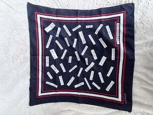 Vintage Presidents 1776 - 1976 Signatures Navy & Red Twill Scarf 20" Square